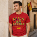 Unisex Spain Beat The World Graphic Shirt for Soccer Fans
