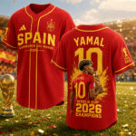 Unisex Spain Lamine Yamal Campeones Del Mundo World Cup 2026 Champions Graphic Baseball Jersey for Soccer Fans