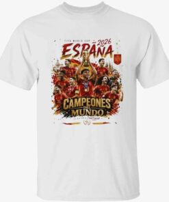 Unisex Spain World Cup 2026 Campeones Del Mundo Graphic Shirt for Soccer Fans
