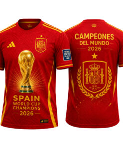 Unisex Spain World Cup 2026 Champions Campeones Del Mundo Graphic Shirt for Soccer Fans