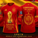Unisex Spain World Cup 2026 Champions Campeones Del Mundo Graphic Shirt for Soccer Fans