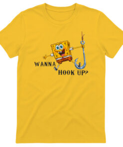 Unisex SpongeBob SquarePants Wanna Hook Up Graphic Shirt for Animation Fans