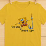 Unisex SpongeBob SquarePants Wanna Hook Up Graphic Shirt for Animation Fans