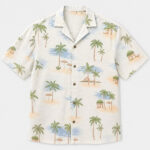 Unisex Street Culture Brian Heder Tropical Palm Tree Hawaiian Shirt for Pop Culture Fans