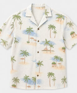Unisex Street Culture Brian Heder Tropical Palm Tree Hawaiian Shirt for Pop Culture Fans