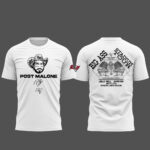 Unisex Tampa Bay Buccaneers x Post Malone Big Ass Stadium Tour 2026 White Graphic Shirt for Music and Football Fans