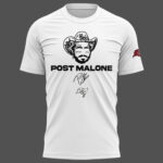 Unisex Tampa Bay Buccaneers x Post Malone Big Ass Stadium Tour 2026 White Graphic Shirt for Music and Football Fans