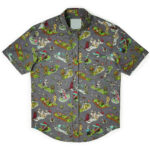 Unisex Teenage Mutant Ninja Turtles Mini Golf Hawaiian Shirt for Cartoon and Golf Fans