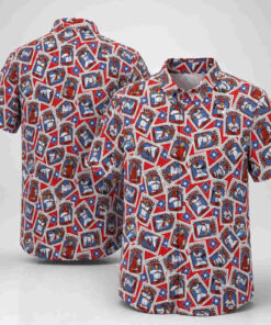 Unisex Texas Rangers 1996 Baseball Card Hawaiian Shirt for Baseball Fans