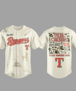 Unisex Texas Rangers x Tyler Childers Snipe Hunt Tour 2026 Baseball Jersey for Baseball and Country Music Fans