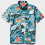 Unisex The Endless Summer 60th Commemorative Adriatic Blue Hawaiian Shirt for Surfing and Classic Movie Fans