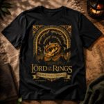 Unisex The Lord of the Rings One Ring to Rule Them All Vintage T-Shirt for Fantasy Movie Fans