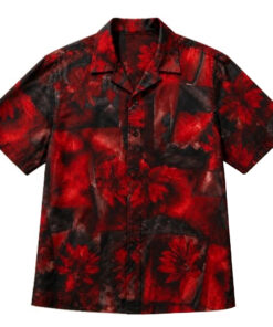 Unisex The Vampire Lestat Daniel Molloy Red Floral Hawaiian Shirt for TV Series Fans