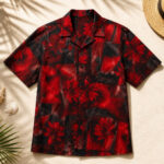 Unisex The Vampire Lestat Daniel Molloy Red Floral Hawaiian Shirt for TV Series Fans