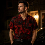 Unisex The Vampire Lestat Daniel Molloy Red Floral Hawaiian Shirt for TV Series Fans