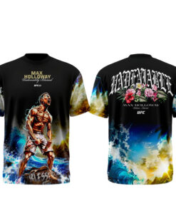 Unisex UFC 329 Max Holloway Undeniably Blessed 2026 Game Night Graphic Shirt for MMA Fans