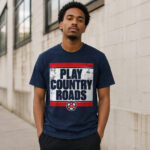 Unisex USA Play Country Roads Graphic Shirt for Patriotic and Music Fans