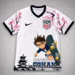 Unisex USA Soccer Team x Conan Soccer Jersey for Soccer and Animation Fans