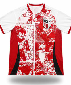Unisex USA Soccer Team x Dragon Ball Vegeta Soccer Jersey for Soccer and Animation Fans