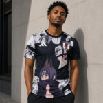 Unisex USA Soccer Team x Itachi Black White Soccer Jersey for Soccer and Animation Fans