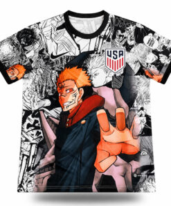 Unisex USA Soccer Team x Jujutsu Kaisen Soccer Jersey for Soccer and Animation Fans