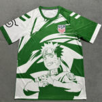 Unisex USA Soccer Team x Naruto Green Soccer Jersey for Soccer and Animation Fans