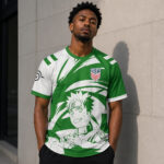 Unisex USA Soccer Team x Naruto Green Soccer Jersey for Soccer and Animation Fans