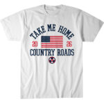 Unisex USA Take Me Home Country Roads Graphic Shirt for Patriotic and Music Fans