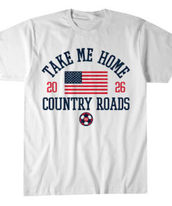 Unisex USA Take Me Home Country Roads Graphic Shirt for Patriotic and Music Fans