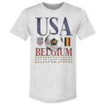 Unisex USMNT Vs Belgium Global Soccer Event 2026 Match Up Graphic Shirt for Soccer Fans