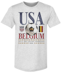 Unisex USMNT Vs Belgium Global Soccer Event 2026 Match Up Graphic Shirt for Soccer Fans