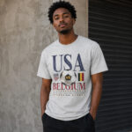 Unisex USMNT Vs Belgium Global Soccer Event 2026 Match Up Graphic Shirt for Soccer Fans