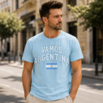 Unisex Vamos Argentina Flag National Pride Graphic T-Shirt for Soccer Fans