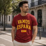 Unisex Vamos Espana Flag Spanish National Pride Graphic Shirt for Soccer Fans