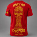 Unisex Vamos España Spain World Cup 2026 Champions Graphic Shirt for Soccer Fans