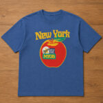 Unisex Vintage New York Fresh Beats Apple Graphic Shirt for New York Fans