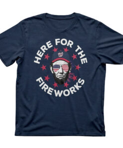 Unisex Washington Nationals Here For The Fireworks Graphic Shirt for Baseball Fans
