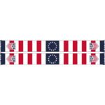 White And Red USMNT Colonial Logo Soccer Scarf