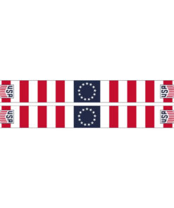 White And Red USMNT Colonial Logo Soccer Scarf