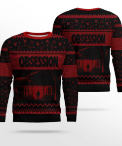 Unisex Obsession 2026 The Horror House Ugly Christmas Sweater for Horror Fans