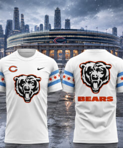 Chicago Bears Polar Bear x Chicago Flag Rivalries Graphic Shirt for Football Fans
