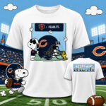Chicago Bears x Peanuts Snoopy Helmet Graphic Shirt for Football and Peanuts Fans