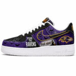 Custom Name Baltimore Ravens Fear The Commanders Shoes Sneakers for Football Fans