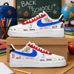 Custom Name Boston Red Sox x Back To School Shoes Sneakers for Baseball Fans