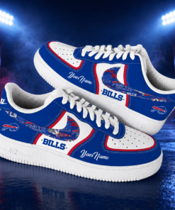 Custom Name Buffalo Bills Charging Pride Version 1 Shoes Sneakers for Football Fans