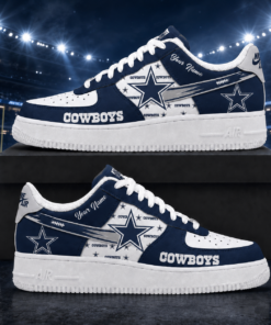 Custom Name Dallas Cowboys Star Pride Shoes Sneakers for Football Fans