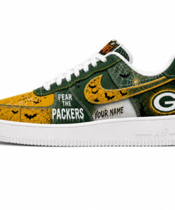 Custom Name Green Bay Packers Fear The Commanders Shoes Sneakers for Football Fans