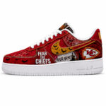 Custom Name Kansas City Chiefs Fear The Commanders Shoes Sneakers for Football Fans
