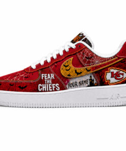 Custom Name Kansas City Chiefs Fear The Commanders Shoes Sneakers for Football Fans