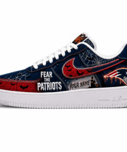 Custom Name New England Patriots Fear The Commanders Shoes Sneakers for Football Fans